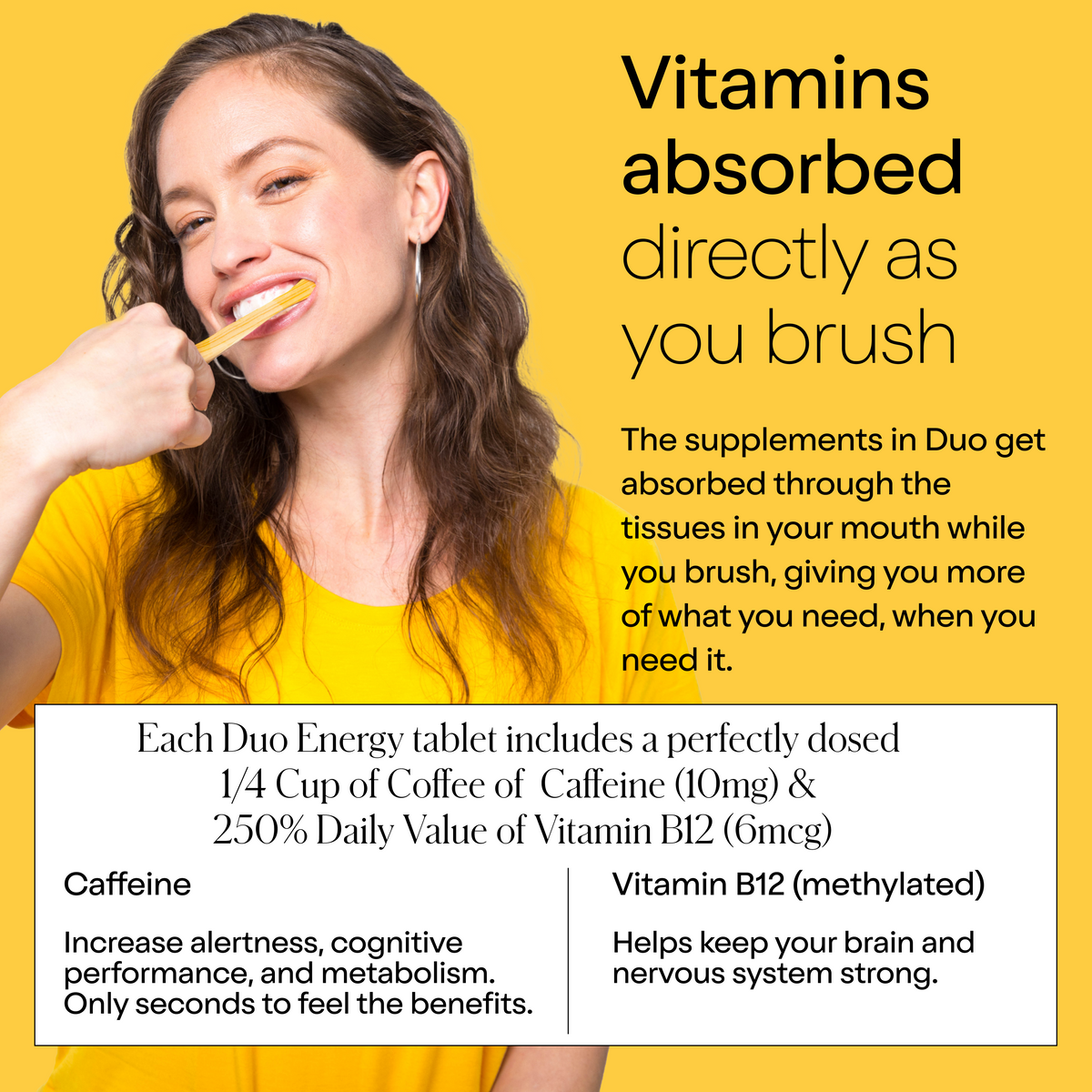 Daily Care Caffeine + B12 Toothpaste Tablets for daily home and personal routines with oral care
