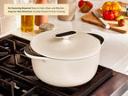 Daily Care Enameled Cast Iron Dutch Oven with Flat Lid, 6.5 qt for daily home and personal routines with cookware food storage and kitchen tools