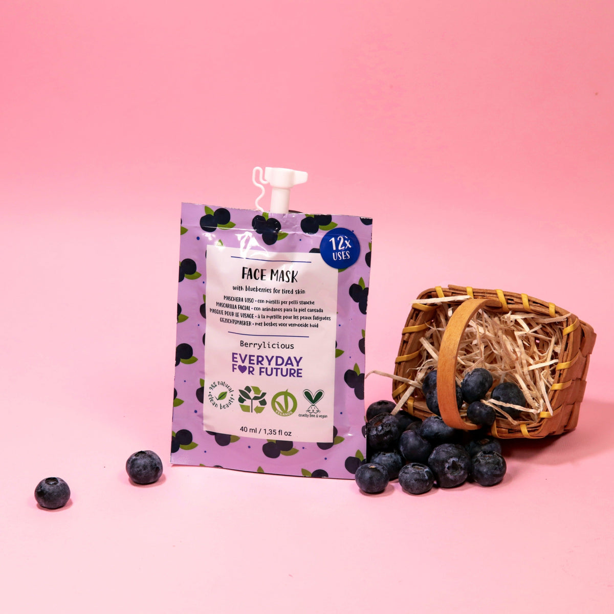 Everyday Home Firming Blueberry Face Mask for daily home and personal routines with facial skin and sun care