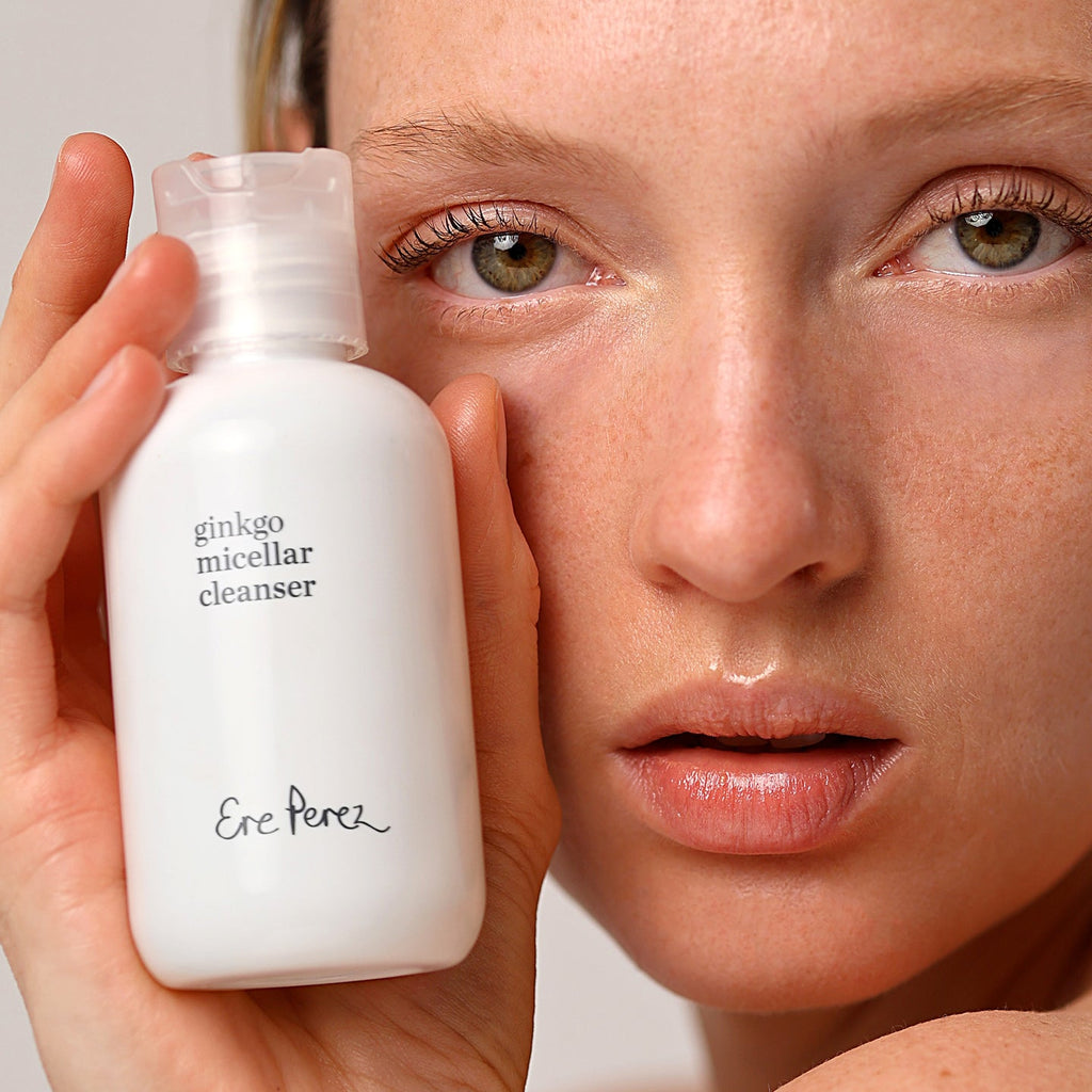 Routine Ready Ginkgo Micellar Cleanser for daily home and personal routines with facial skin and sun care