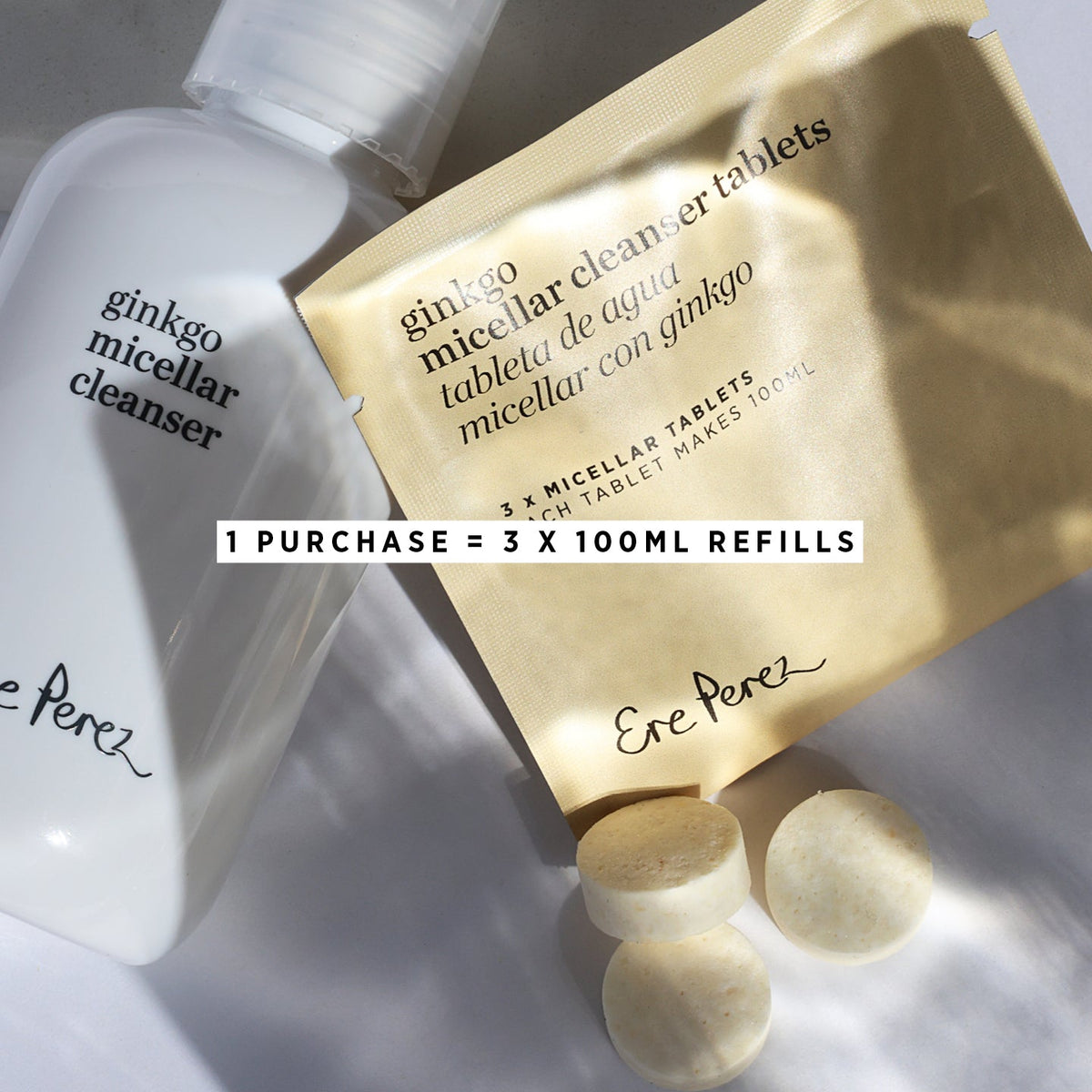 Routine Ready Ginkgo Micellar Cleanser for daily home and personal routines with facial skin and sun care