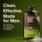 Practical Living 2-in-1 Shampoo and Conditioner for Men, Naturally Derived for daily home and personal routines with hair care