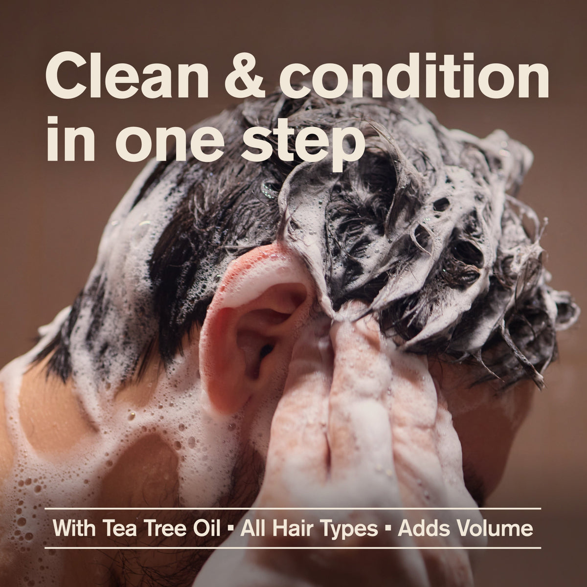 Practical Living 2-in-1 Shampoo and Conditioner for Men, Naturally Derived for daily home and personal routines with hair care