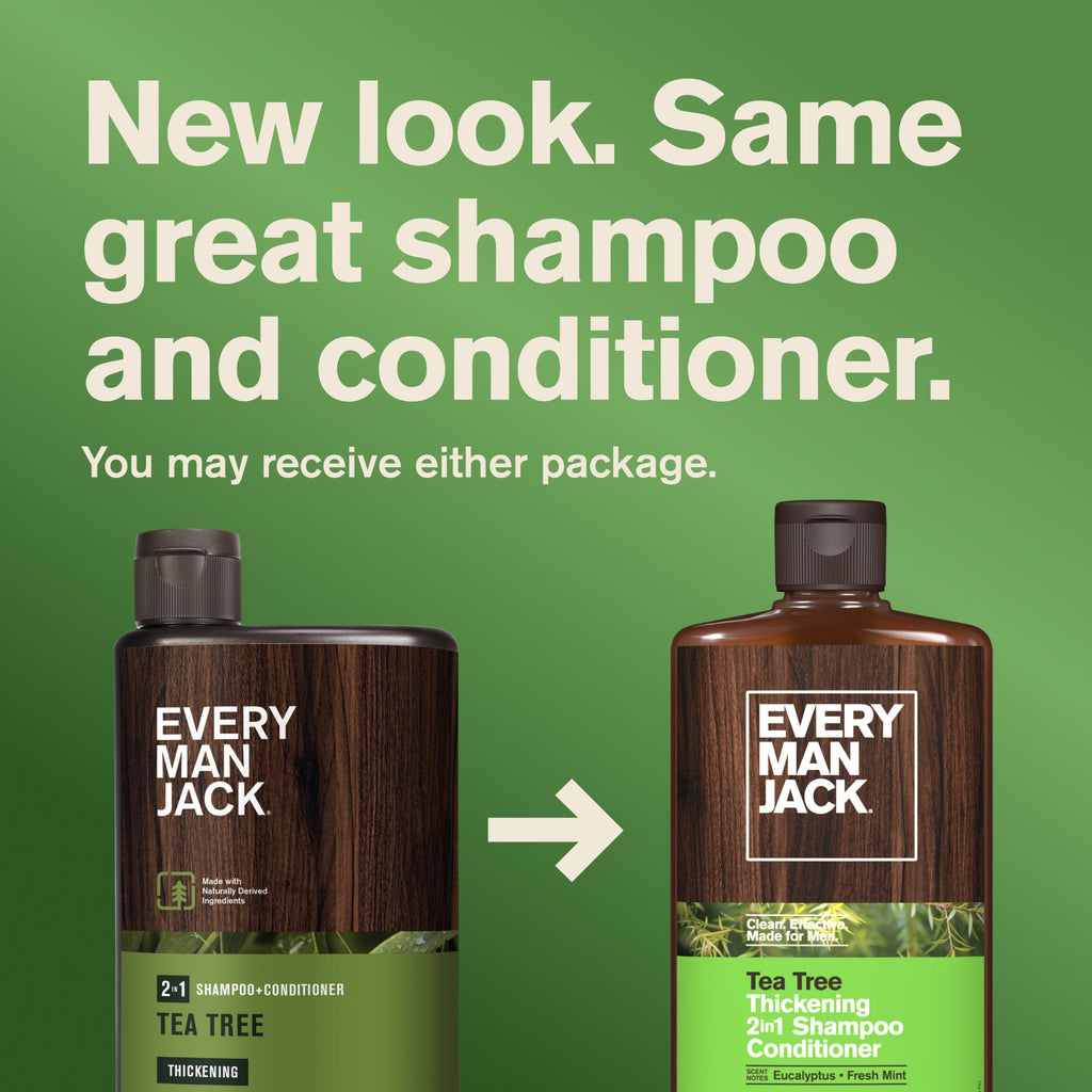 Practical Living 2-in-1 Shampoo and Conditioner for Men, Naturally Derived for daily home and personal routines with hair care