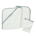 Cloud Loom™ Organic Baby Hooded Towel and Bath Mitt Set