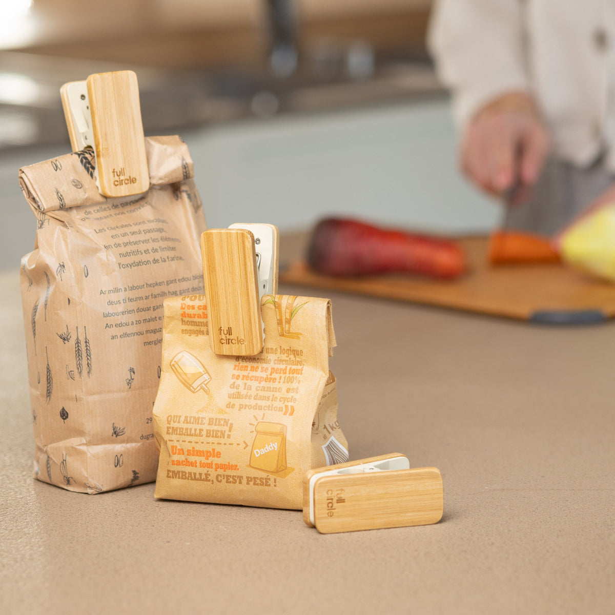 Routine Ready Bamboo Bag Clip for daily home and personal routines with general everyday essentials