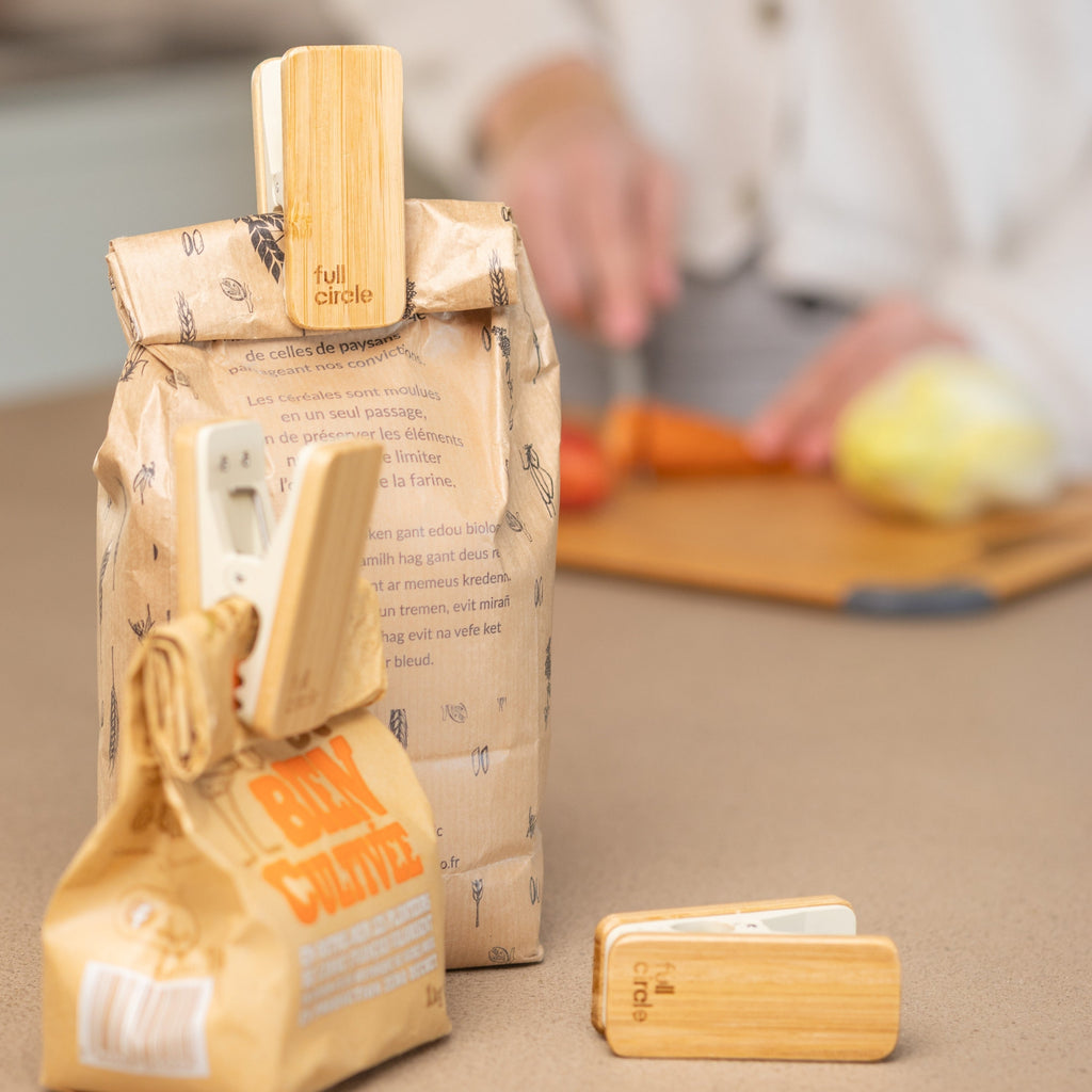 Routine Ready Bamboo Bag Clip for daily home and personal routines with general everyday essentials