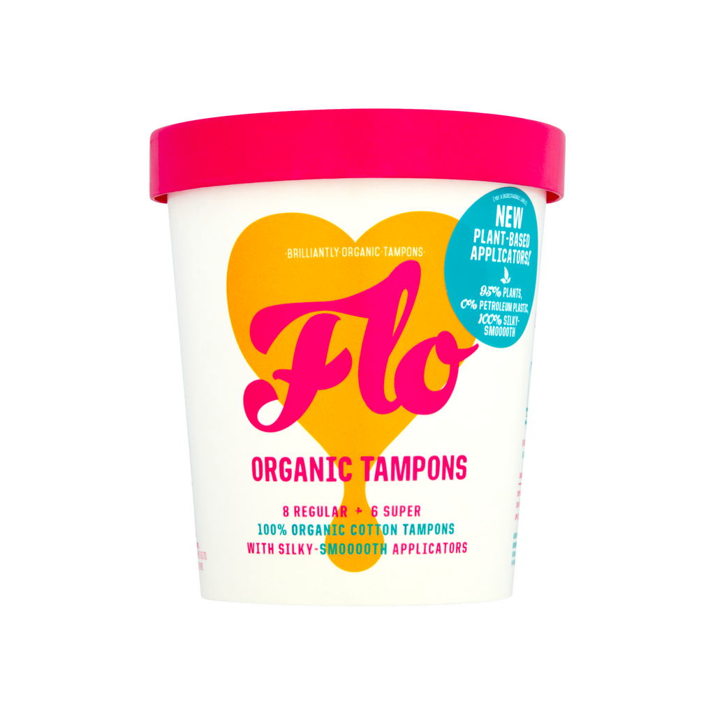 Flo Applicator Tampons 100% Organic Cotton (Regular + Super)