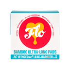 Home Essentials Flo Organic Bamboo Ultra-long Period Pads Winged for daily home and personal routines with bath body and hygiene