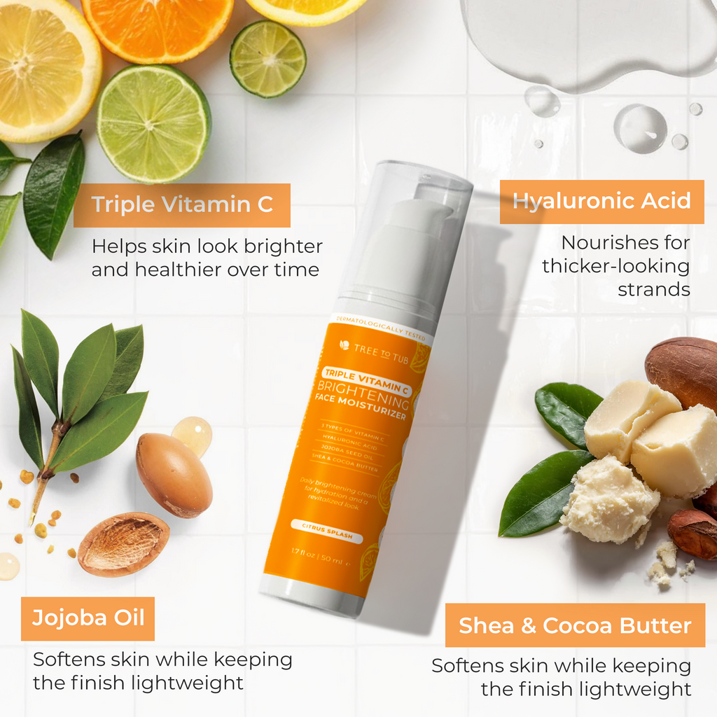 Routine Ready Brightening Face Moisturizer - Triple Vitamin C for daily home and personal routines with facial skin and sun care