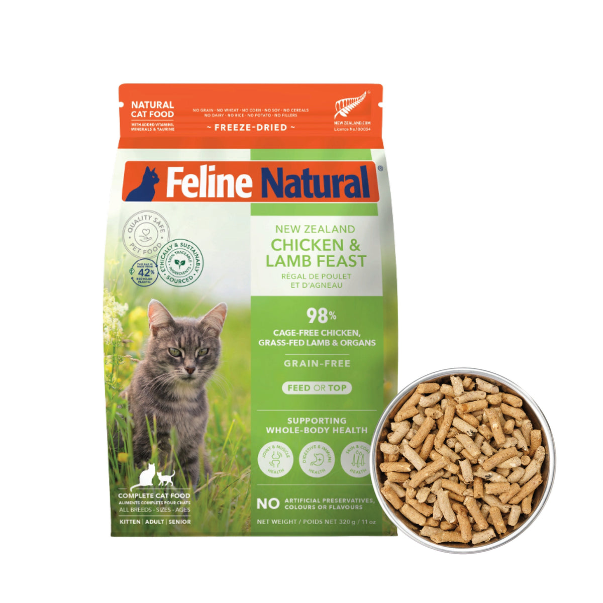 Cat Food - Feline Natural Grain-Free, Freeze-Dried
