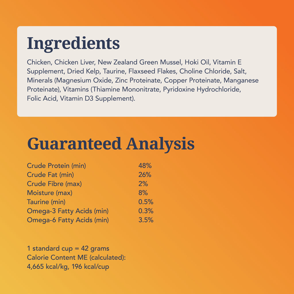 Routine Ready Cat Food - Feline Natural Grain-included, Freeze-Dried for daily home and personal routines with pet care treats and accessories
