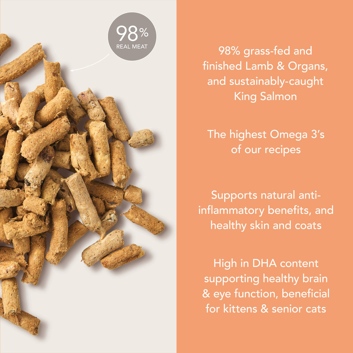 Routine Ready Cat Food - Feline Natural Grain-included, Freeze-Dried for daily home and personal routines with pet care treats and accessories