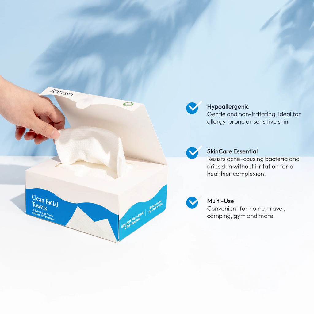 Everyday Home Clean Facial Towels, Fragrance included for daily home and personal routines with facial skin and sun care