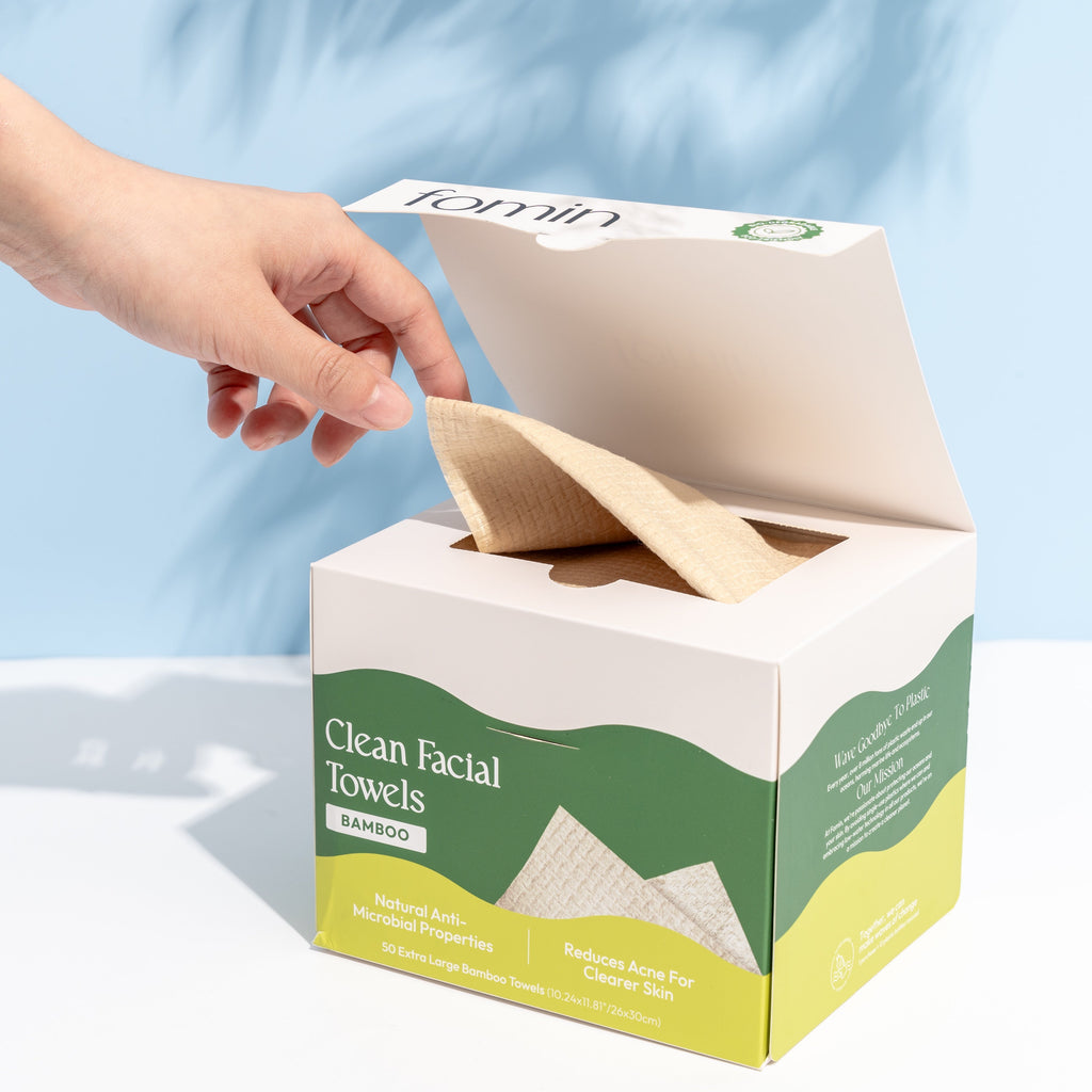 Routine Ready Clean Bamboo Facial Towels for daily home and personal routines with facial skin and sun care