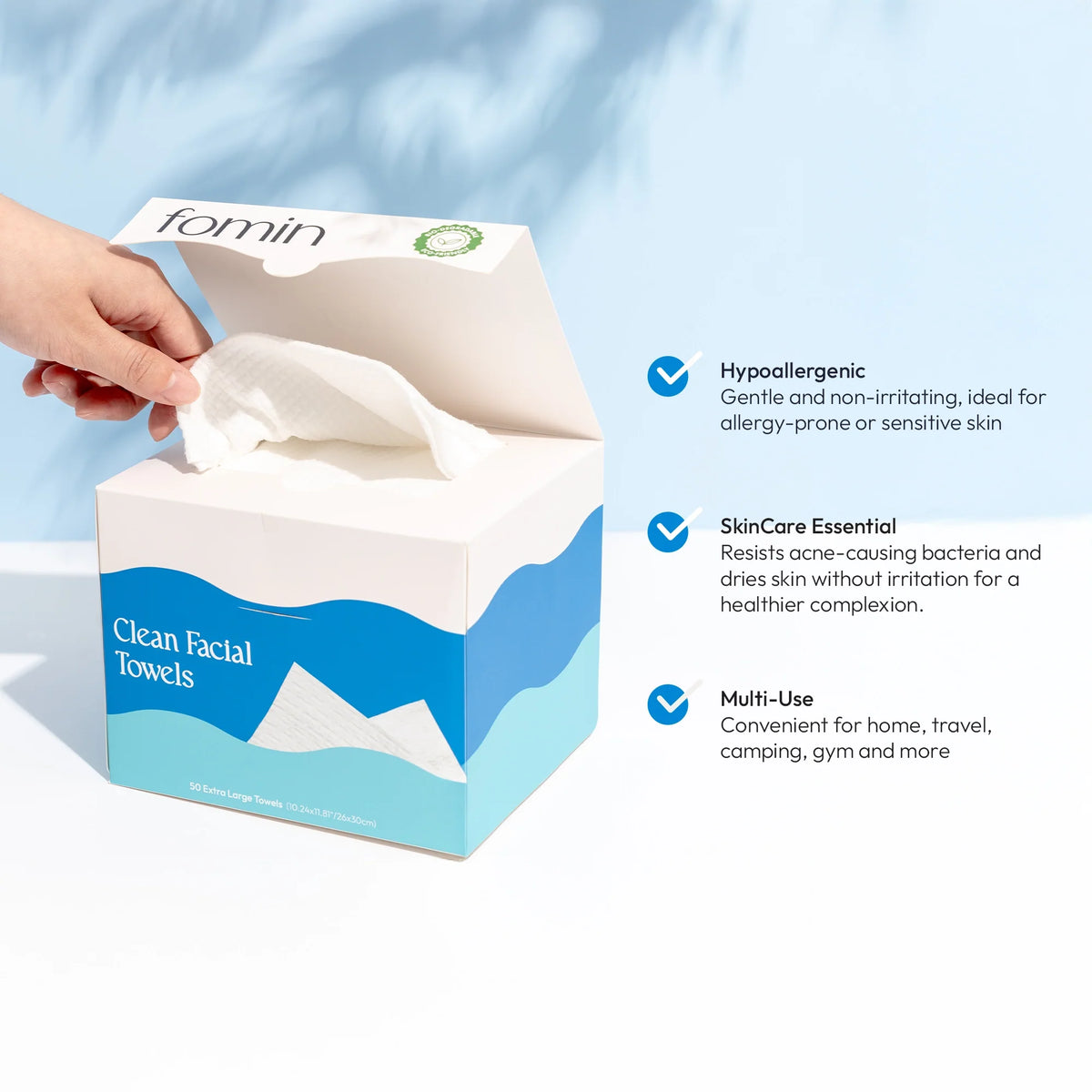 Everyday Home Clean Facial Towels, Fragrance included for daily home and personal routines with facial skin and sun care