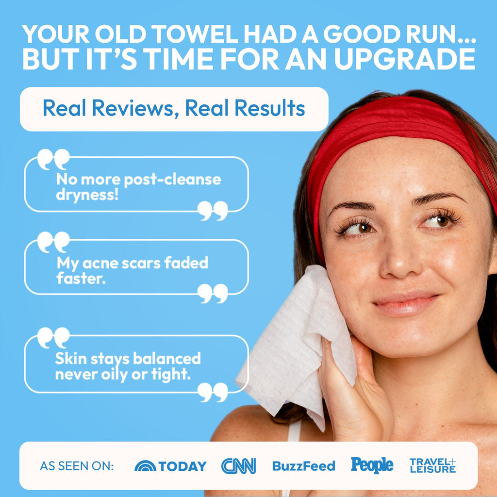 Everyday Home Clean Facial Towels, Fragrance included for daily home and personal routines with facial skin and sun care