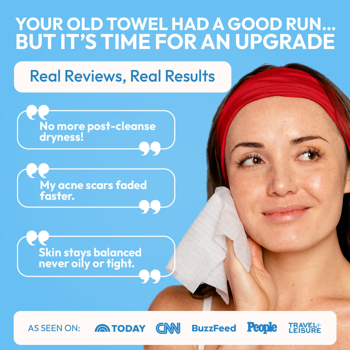 Everyday Home Clean Facial Towels, Fragrance included for daily home and personal routines with facial skin and sun care