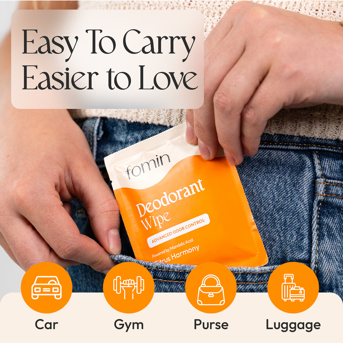 Everyday Home Deodorant Wipes with AHA for daily home and personal routines with bath body and hygiene