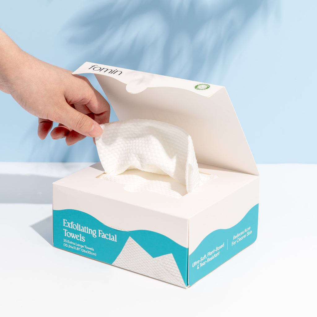 Practical Living Exfoliating Facial Towels for daily home and personal routines with facial skin and sun care