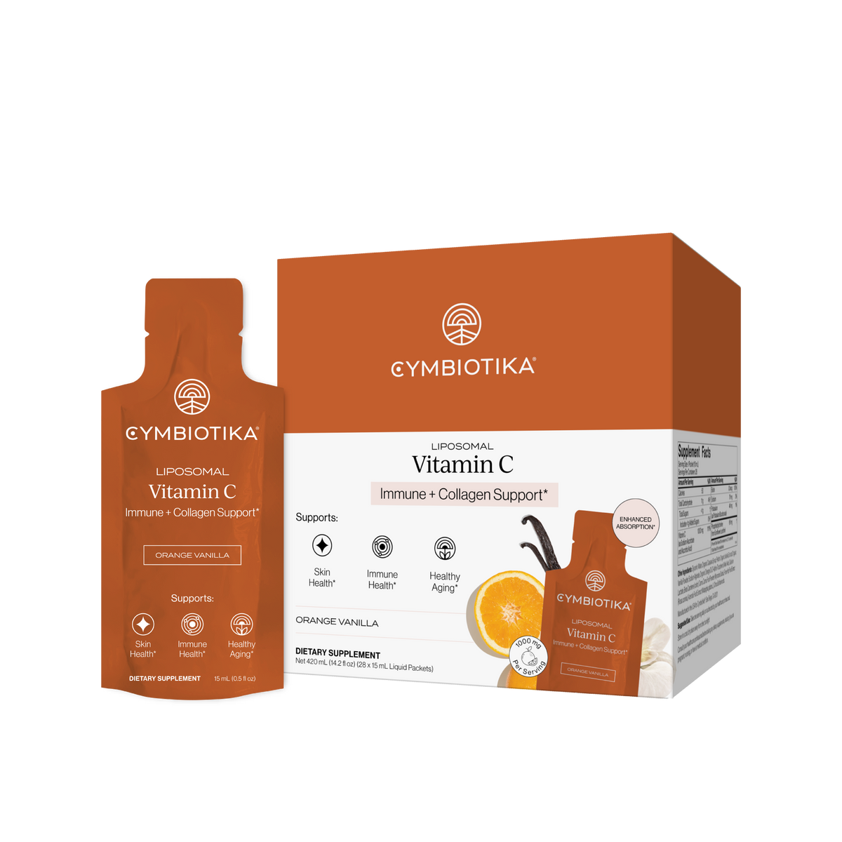 Liposomal Vitamin C Packets - Immune + Collagen Support
