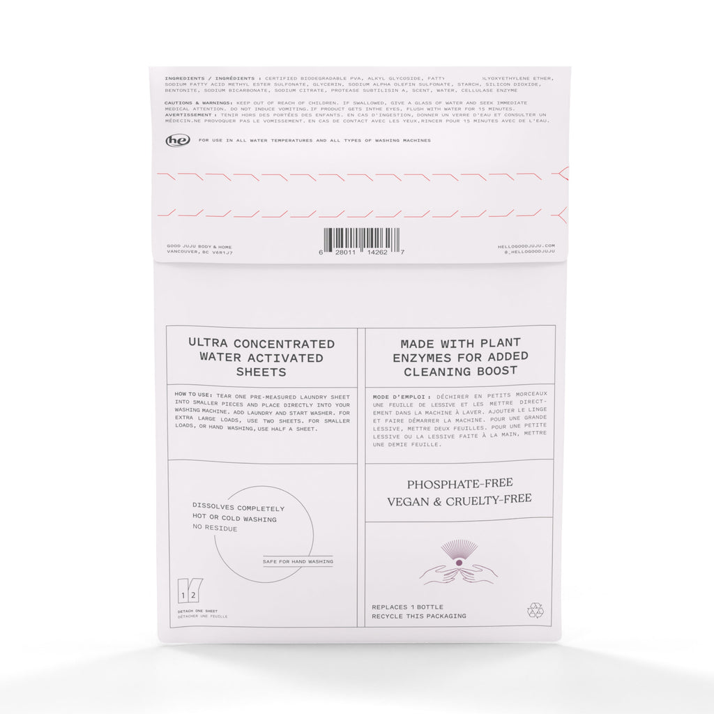 Home Essentials Laundry Detergent Sheets - Super-Concentrated for daily home and personal routines with cleaning laundry and paper products