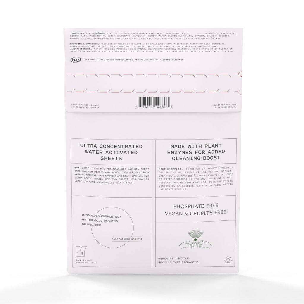 Home Essentials Laundry Detergent Sheets - Super-Concentrated for daily home and personal routines with cleaning laundry and paper products