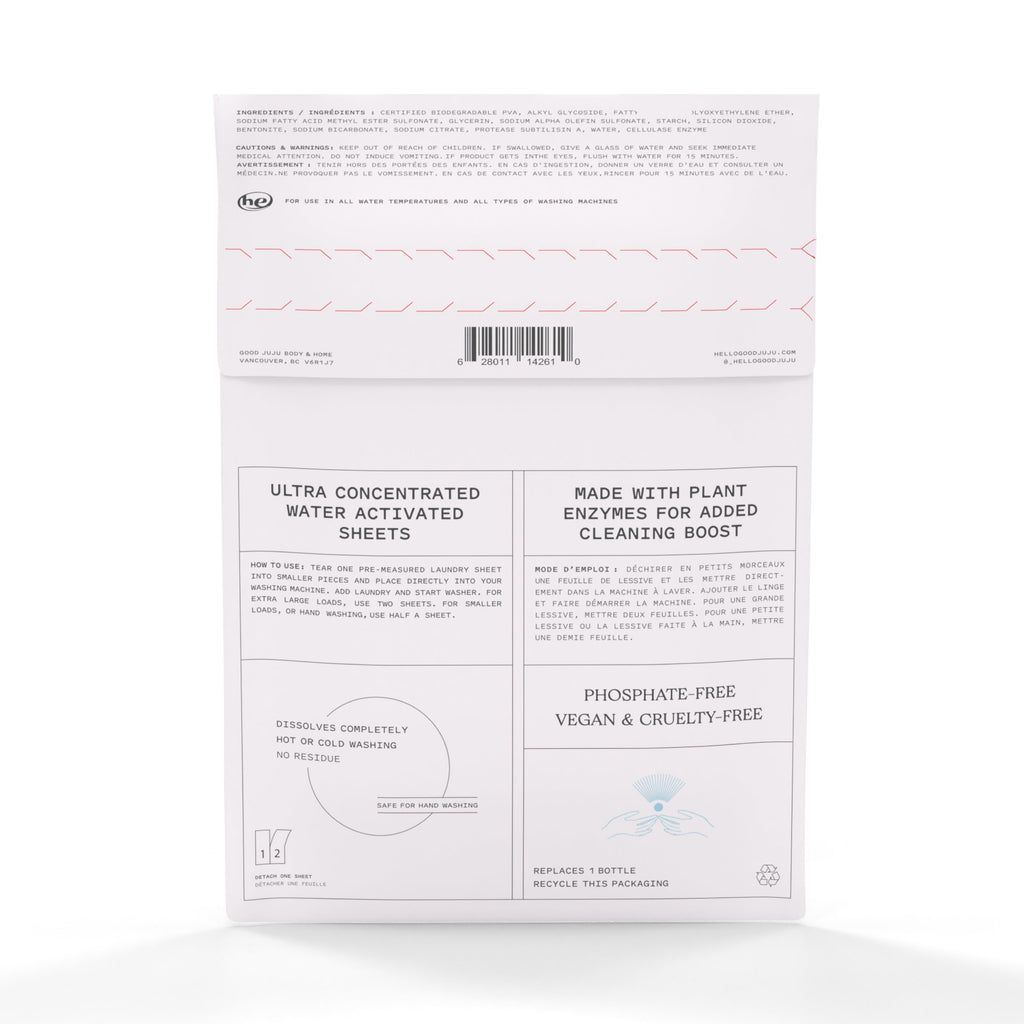 Home Essentials Laundry Detergent Sheets - Super-Concentrated for daily home and personal routines with cleaning laundry and paper products