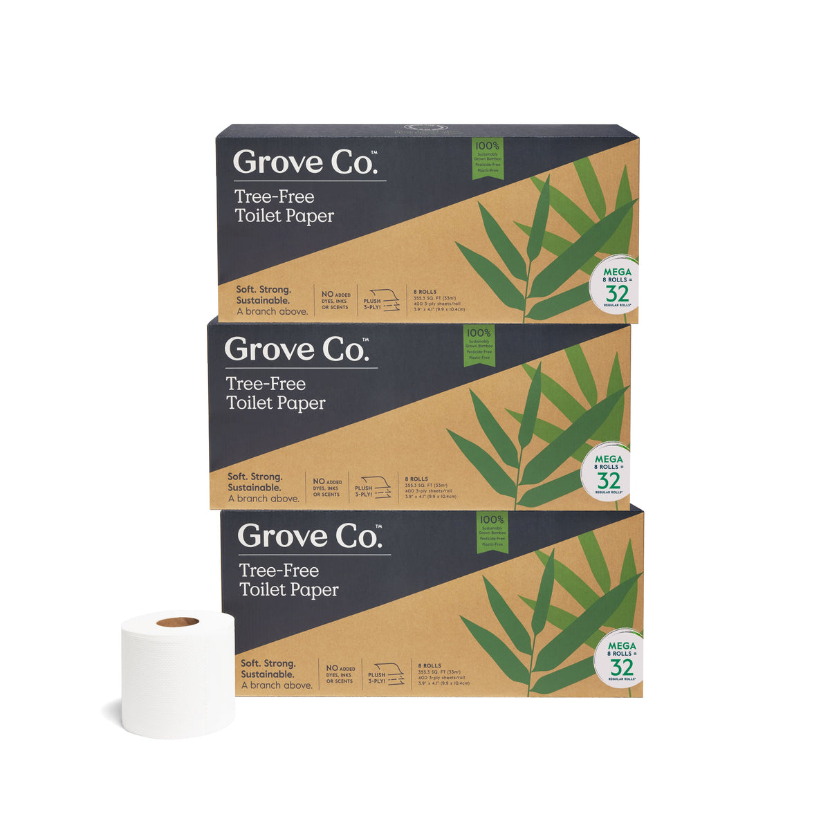Home Essentials 3-Ply Bamboo Toilet Paper 400 sheets per roll for daily home and personal routines with cleaning laundry and paper products