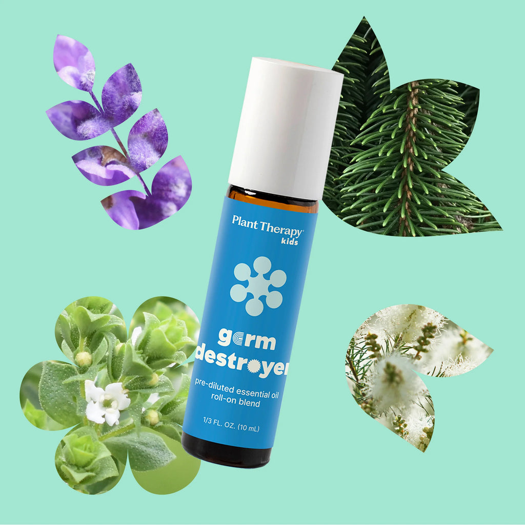 Daily Care Germ Destroyer Roll-On - Pre-Diluted Essential Oil Blend for daily home and personal routines with pantry foods and beverages