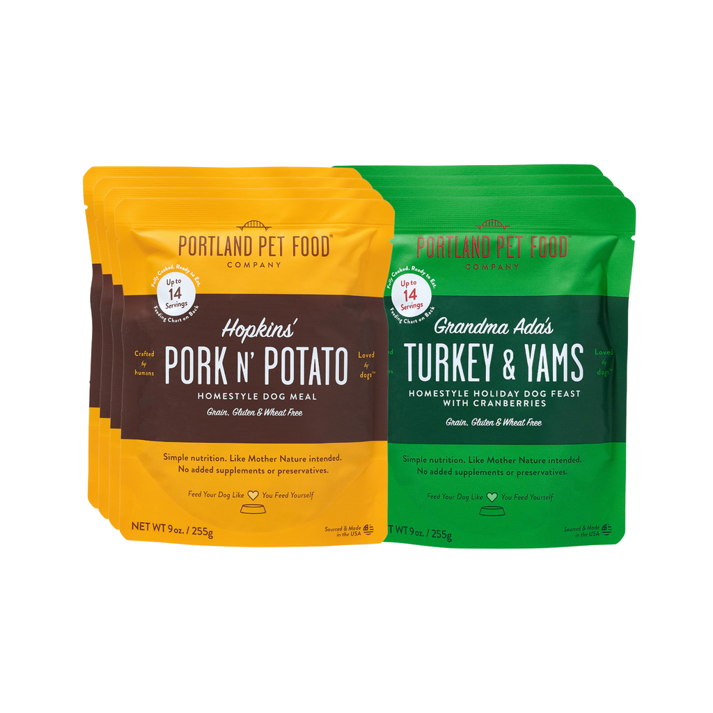 Grain-Free Dog Meal Variety, Human-Grade Dog Meal, Mixer or Meal Topper, 9 oz Pouches
