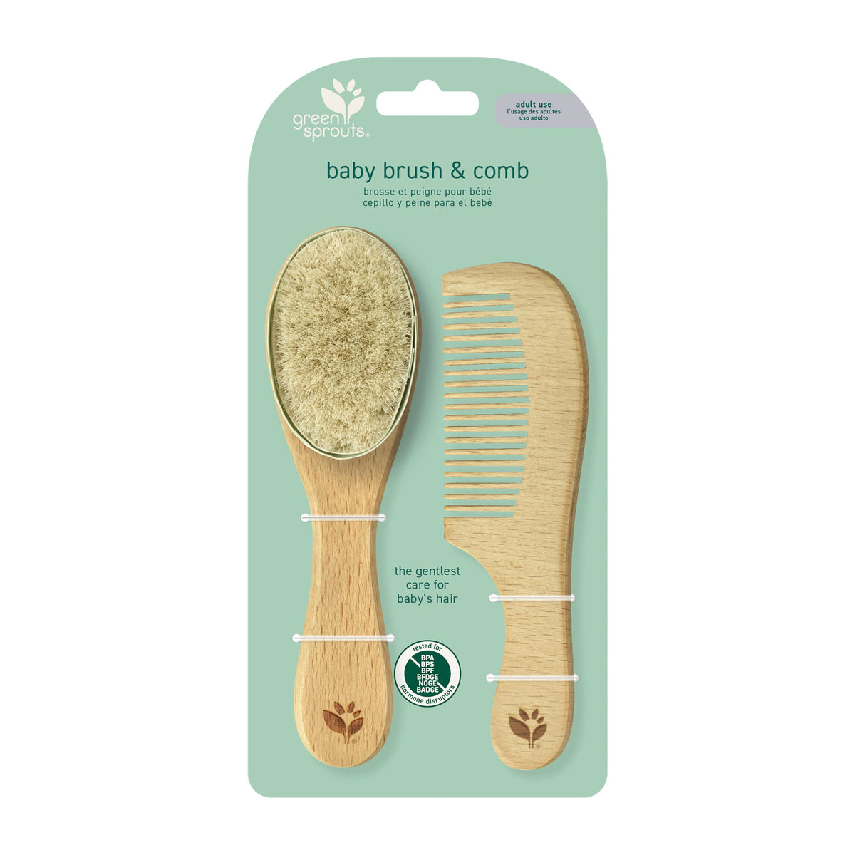 Daily Care Baby Goat-Hair Brush and Comb Set for Baby s Delicate Scalp for daily home and personal routines with hair care