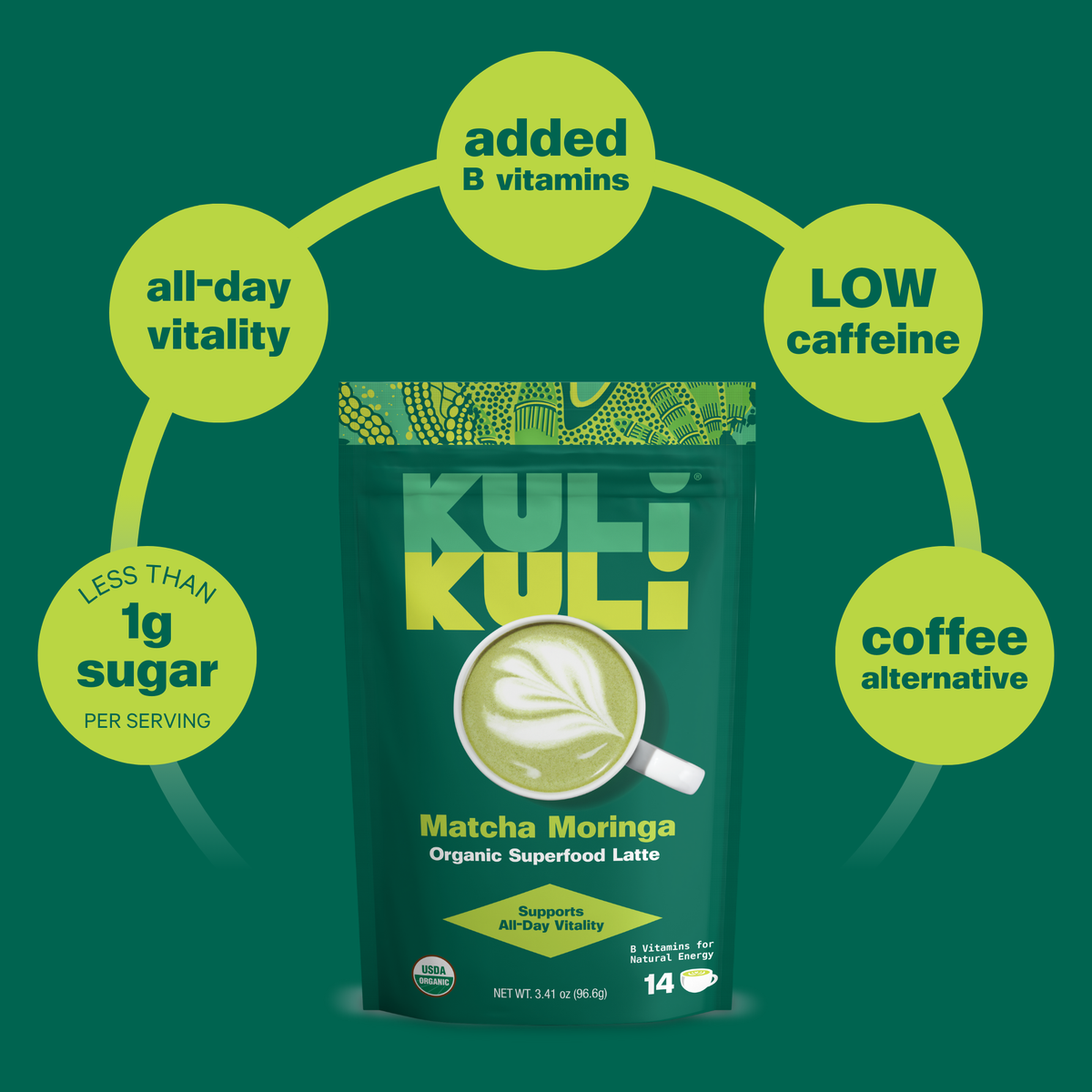Practical Living Energizing Organic Superfood Latte for daily home and personal routines with pantry foods and beverages