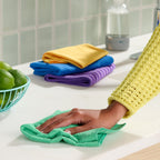 Practical Living Assorted Cleaning Cloths, 4 pack for daily home and personal routines with cleaning laundry and paper products