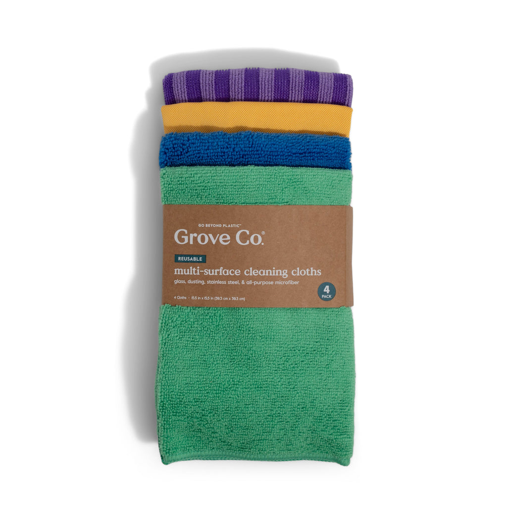Practical Living Assorted Cleaning Cloths, 4 pack for daily home and personal routines with cleaning laundry and paper products