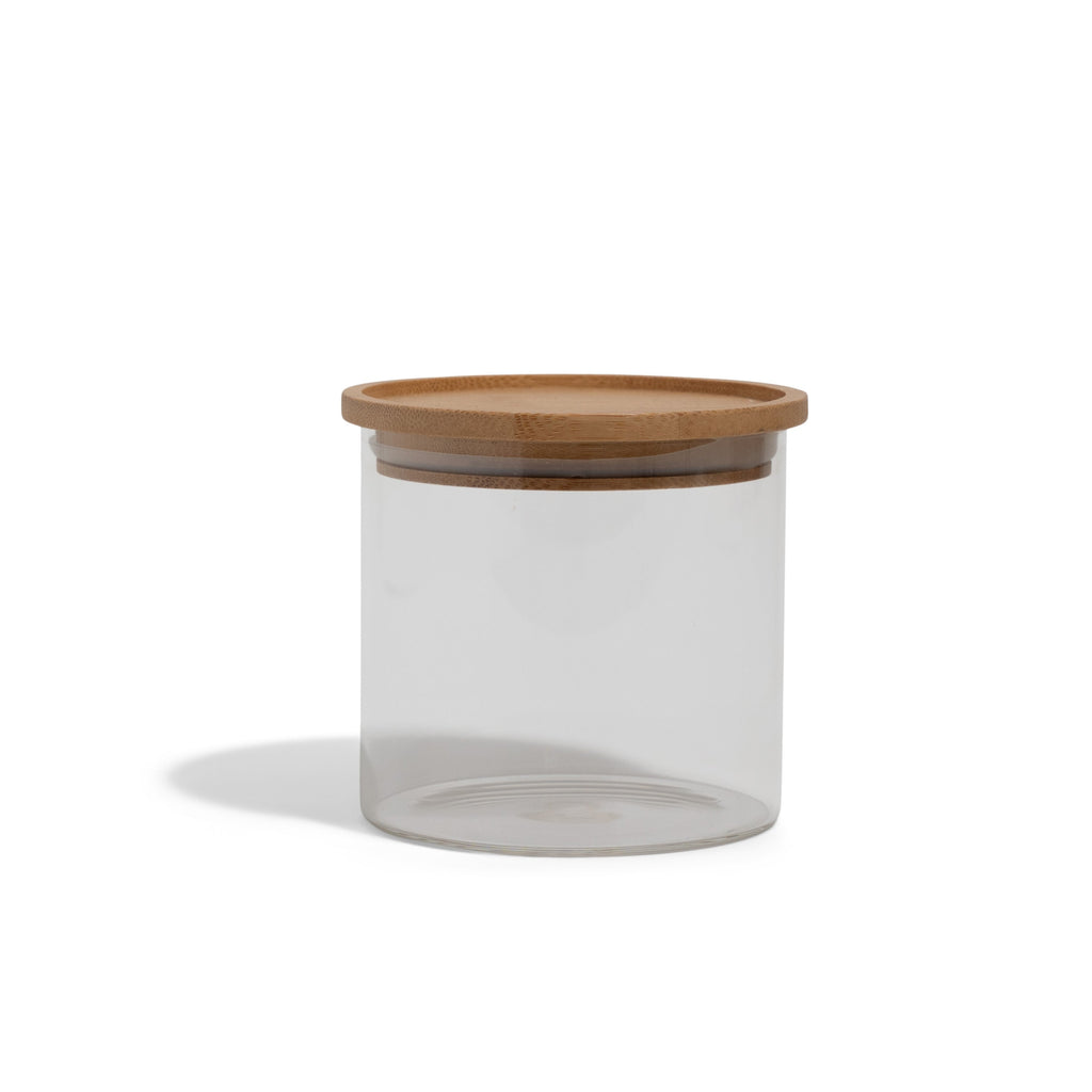 Bamboo & Glass Storage Jars