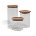 Practical Living Bamboo and Glass Storage Jars for daily home and personal routines with home organization and everyday goods
