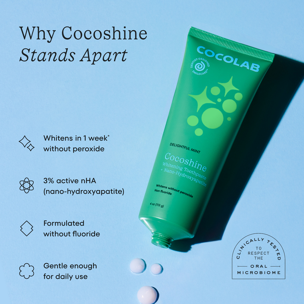 Daily Care Cocoshine Whitening Toothpaste - Fluoride included for daily home and personal routines with oral care