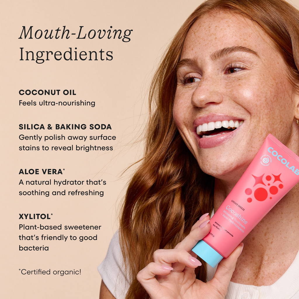 Daily Care Cocoshine Whitening Toothpaste - Fluoride included for daily home and personal routines with oral care