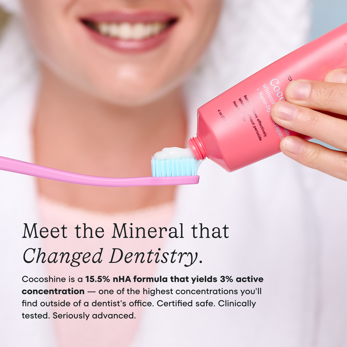 Daily Care Cocoshine Whitening Toothpaste - Fluoride included for daily home and personal routines with oral care