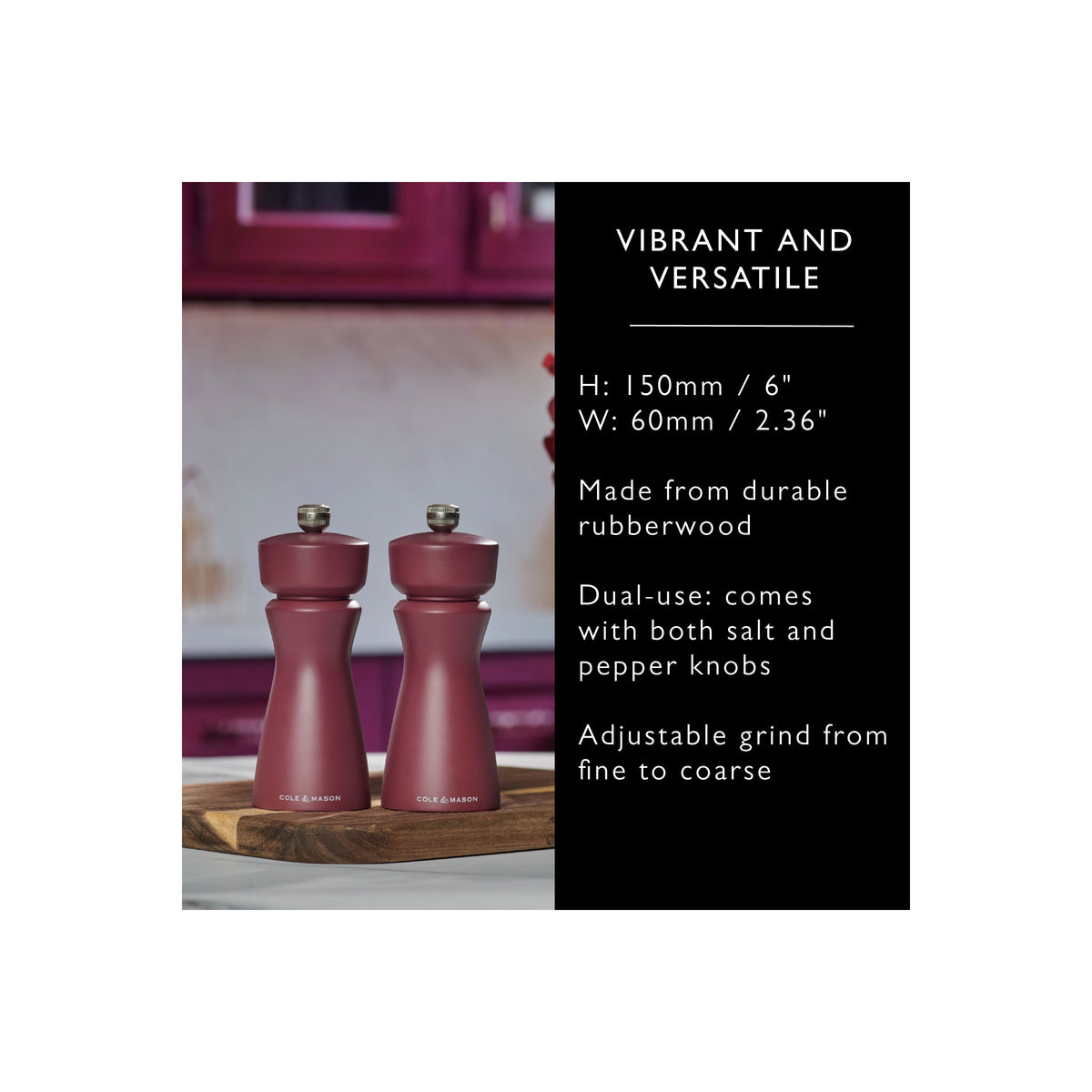 Everyday Home 2-in-1 Kenton Salt and Pepper Mill with Ceramic Grinder for daily home and personal routines with cookware food storage and kitchen tools