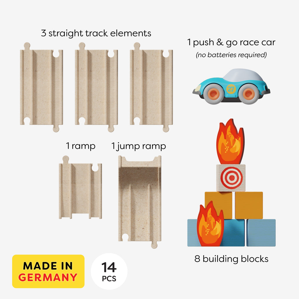 Daily Care Cars Stunt Action Ramp Set - fully Recycled Materials, 2+ Years for daily home and personal routines with baby care and kids products