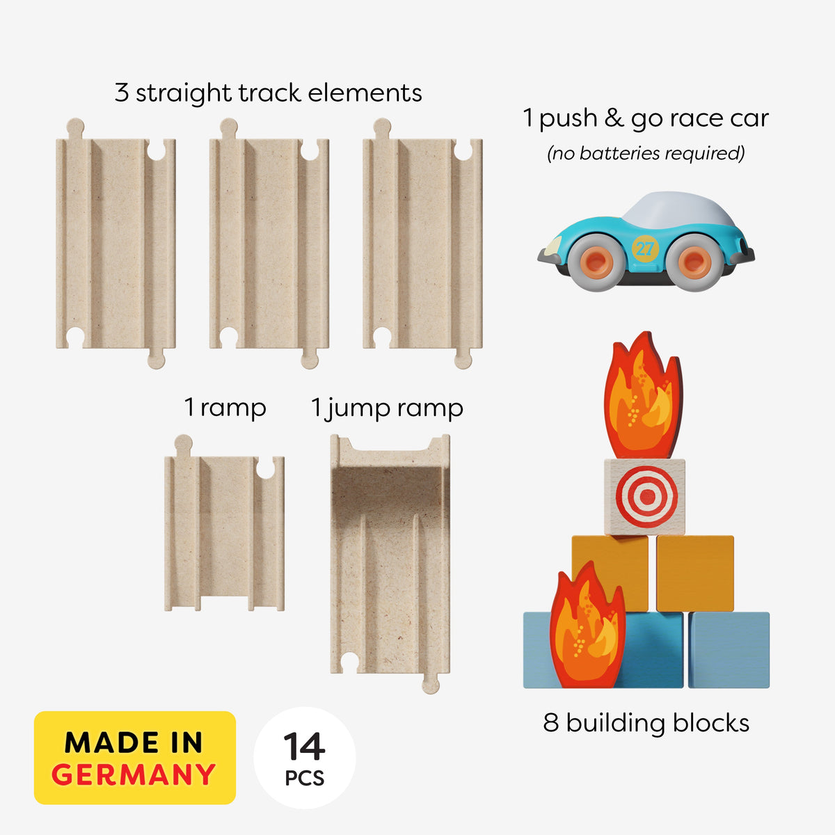Daily Care Cars Stunt Action Ramp Set - fully Recycled Materials, 2+ Years for daily home and personal routines with baby care and kids products