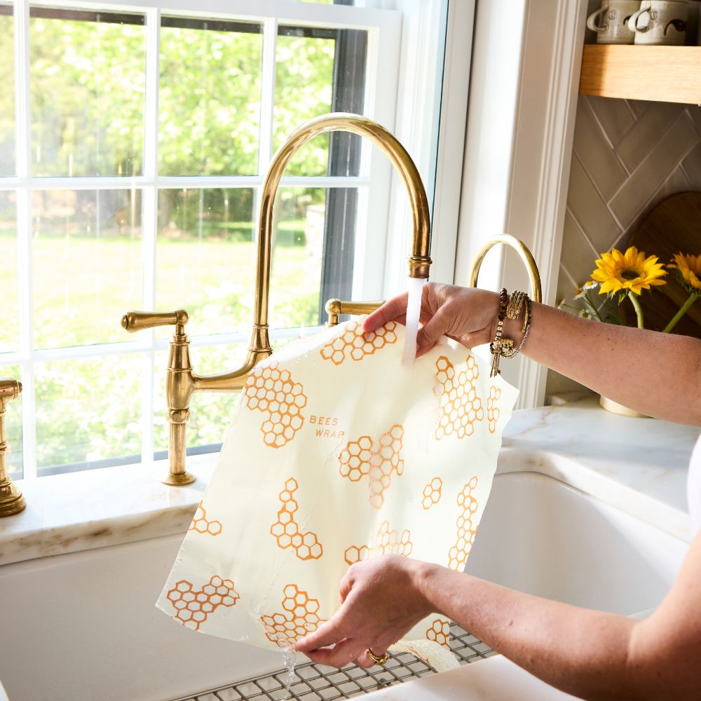 Daily Care Beeswax Wraps for Food - Large for daily home and personal routines with pantry foods and beverages