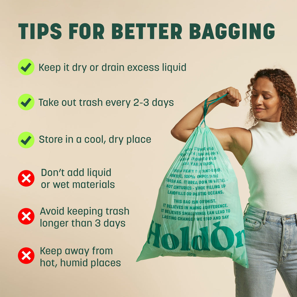 Practical Living Compostable Tall Kitchen Bags, 13 gal - Unscented for daily home and personal routines with cleaning laundry and paper products