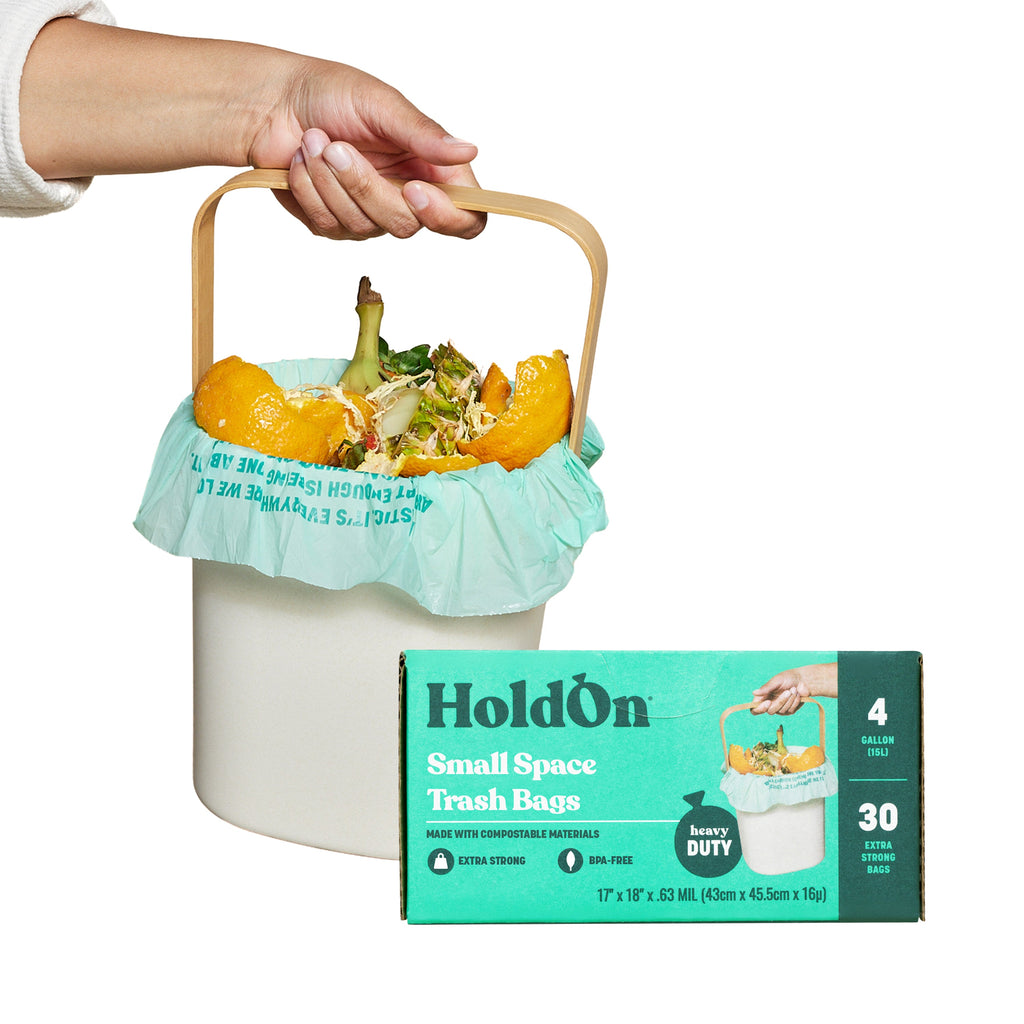 Home Essentials Compostable Small Space Bags, 4 gal - Unscented for daily home and personal routines with cleaning laundry and paper products
