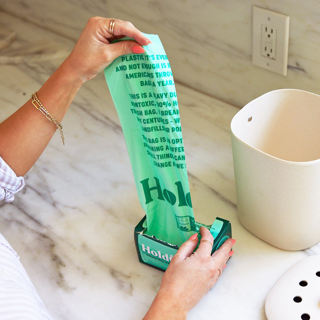 Home Essentials Compostable Small Space Bags, 4 gal - Unscented for daily home and personal routines with cleaning laundry and paper products