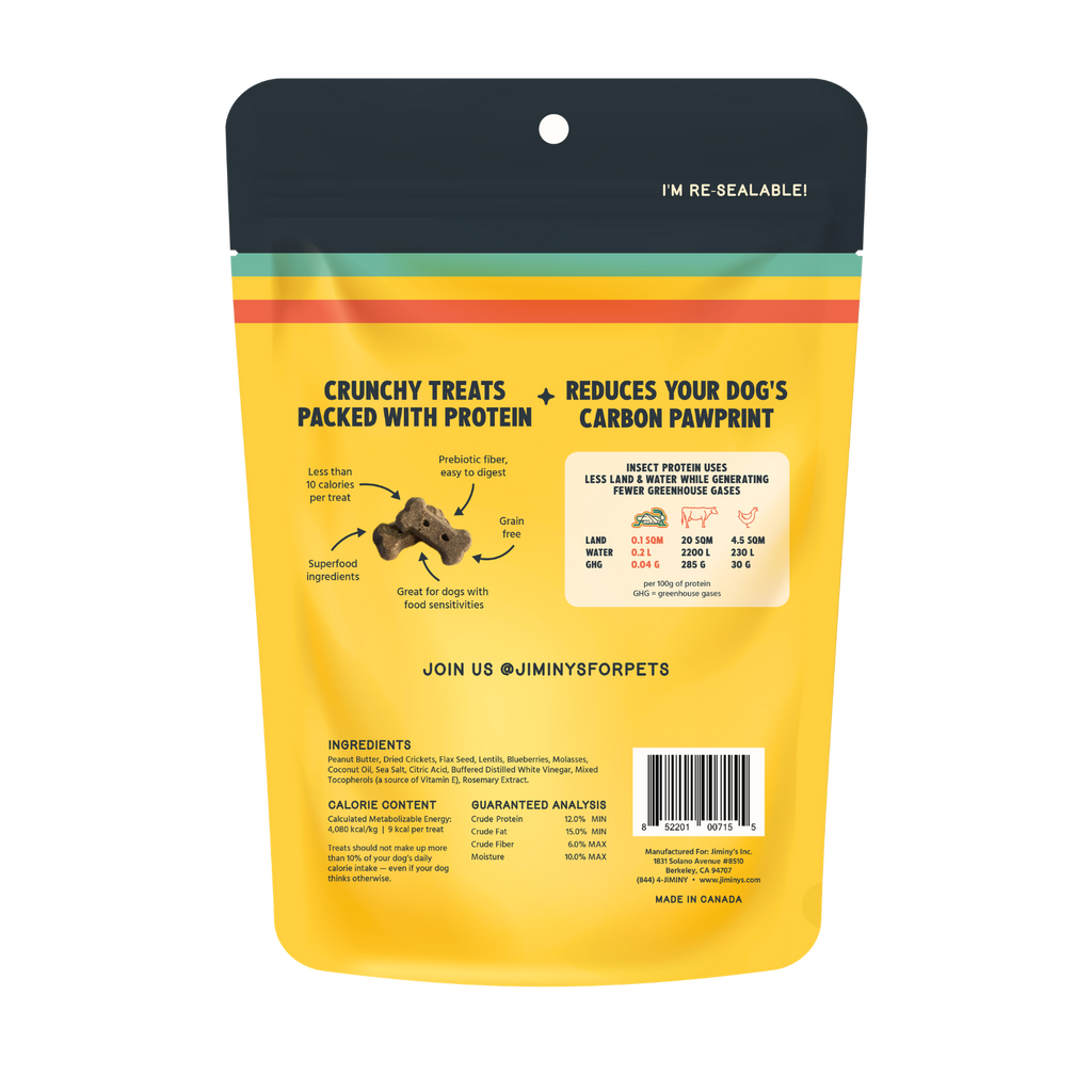 Practical Living Crunchy Peanut Butter and Blueberry Cricket Dog Treat for daily home and personal routines with pet care treats and accessories