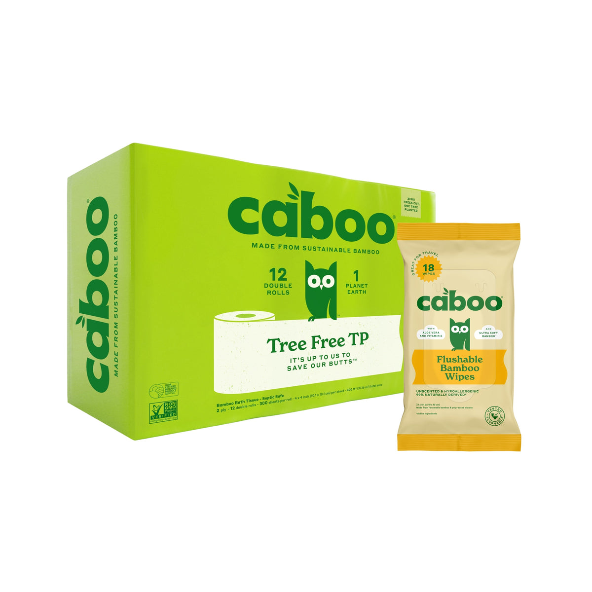 Buy 2-Ply Bath Tissue (12 Rolls), Get Flushable Wipes FREE