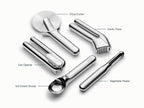 Routine Ready 5-Piece Stainless Steel Kitchen Gadget Set for daily home and personal routines with cookware food storage and kitchen tools